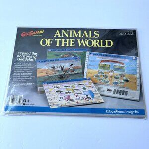 Vintage 1990 Geosafari Animals Of The World EI-8712 10 Cards 20 Lessons COMPLETE